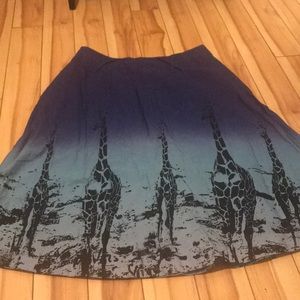 Odille Anthropologie Giraffe Ombré skirt